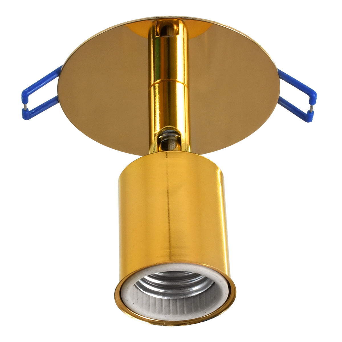 GloboStar® SARA 00851 Μοντέρνο Χωνευτό Φωτιστικό Οροφής / Τοίχου Μονόφωτο 1xE27 Μεταλλικό Χρυσό Φ8 x Υ8.5cm