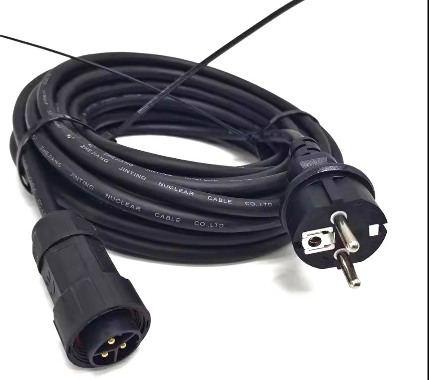 5 μέτρα Ac καλώδιο προέκτασης για Microinverters Schuko Plug Rubber Wire 3G1.5mm2 -τεμ 1