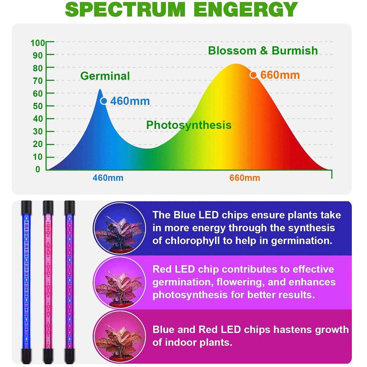 GloboStar® 85956 Grow Light Full Spectrum LED Φωτιστικό Ανάπτυξης Φυτών Γλάστρας με 4 Κινούμενες Κεφαλές & Τρίποδο 150cm SMD 2835 20W 180° AC230V IP20 με Dimmer & Timer Εσωτερικού Χώρου για Κάλυψη Επιφάνειας 1m x 1m Πλήρους Φάσματος Φωτισμού - ledmania.gr