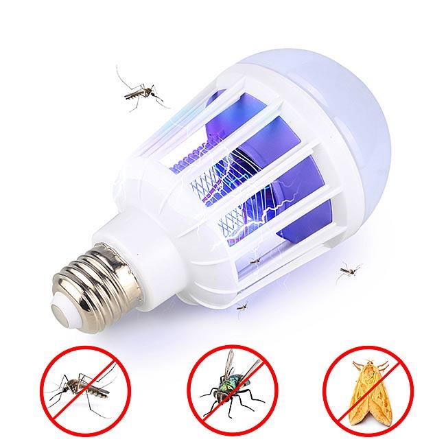 9W Λαμπα LED E27-Αντικουνοπικό Παρασιτοκτόνο Bug Zappers Electric led Mosquito Killer Lamp-Ψυχρο Λευκο-Μωβ - ledmania.gr
