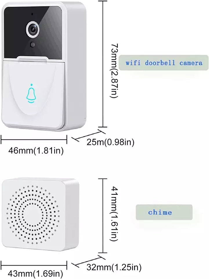 HD Εξυπνη Κάμερα με κουδούνι πόρτας Wi-Fi με Νυχτερινη Οραση-τεμ1 - ledmania.gr