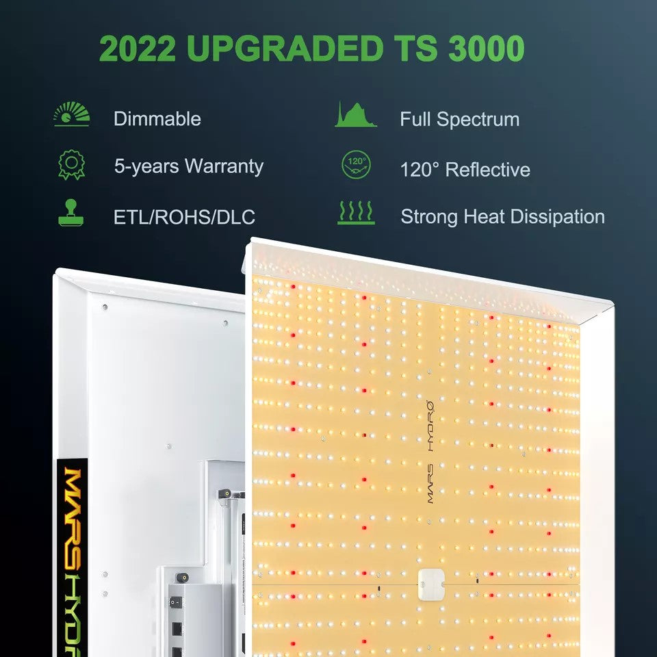 Dimmable Mars Hydro TS3000 LED Ανάπτυξης Φυτων 74947Lm- Full Spectrum 450W