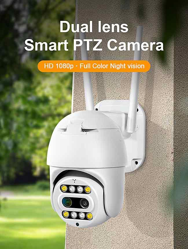 FHD 10x Αδιάβροχη Καμερα Ip PTZ με Ανίχνευση κινησης Ανθρώπου auto tracking 2.5 ιντσών Ασύρματο Ptz 1080P Speed Dome Wifi Security Camera - ledmania.gr
