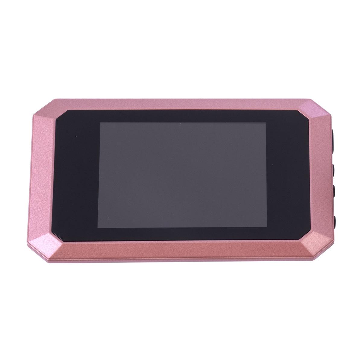 GloboStar® 86064 Επαναφορτιζόμενη Ψηφιακή Έξυπνη Camera Εξώπορτας 90° Μοιρών με Έγχρωμη Οθόνη 4.1" Inches - USB - Νυχτερινή Όραση με LED IR - Κουδούνι - Ροζ - ledmania.gr