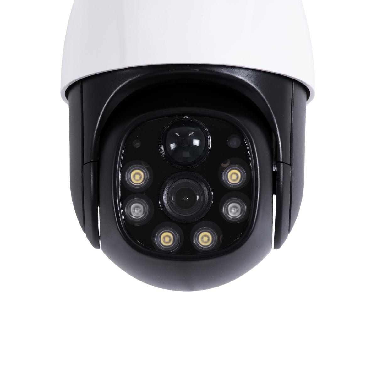 GloboStar® 86055 Αυτόνομη Ηλιακή IP Camera 1080P 2MP WiFi 350° Μοιρών - 3200mAh - Φωτοβολταϊκό Πάνελ - Νυχτερινή Όραση με LED IR - Ανιχνευτή Κίνησης - Νυχτερινή Λήψη - Αδιάβροχη IP66 - Λευκό - ledmania.gr