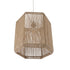 GloboStar® CAYMAN 00519 Boho Κρεμαστό Φωτιστικό Οροφής Μονόφωτο 1 x E27 AC220-240V IP20 - Φ40 x Υ40cm - Μπεζ Λεπτό Σχοινί Τριχιά Πλέγμα - ledmania.gr