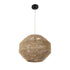 GloboStar® CAYMAN 00522 Boho Κρεμαστό Φωτιστικό Οροφής Μονόφωτο 1 x E27 AC220-240V IP20 - Φ40 x Υ30cm - Μπεζ Λεπτό Σχοινί Τριχιά Πλέγμα - ledmania.gr