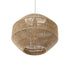 GloboStar® CAYMAN 00522 Boho Κρεμαστό Φωτιστικό Οροφής Μονόφωτο 1 x E27 AC220-240V IP20 - Φ40 x Υ30cm - Μπεζ Λεπτό Σχοινί Τριχιά Πλέγμα - ledmania.gr
