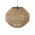 GloboStar® CAYMAN 00522 Boho Κρεμαστό Φωτιστικό Οροφής Μονόφωτο 1 x E27 AC220-240V IP20 - Φ40 x Υ30cm - Μπεζ Λεπτό Σχοινί Τριχιά Πλέγμα - ledmania.gr