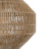 GloboStar® CAYMAN 00522 Boho Κρεμαστό Φωτιστικό Οροφής Μονόφωτο 1 x E27 AC220-240V IP20 - Φ40 x Υ30cm - Μπεζ Λεπτό Σχοινί Τριχιά Πλέγμα - ledmania.gr