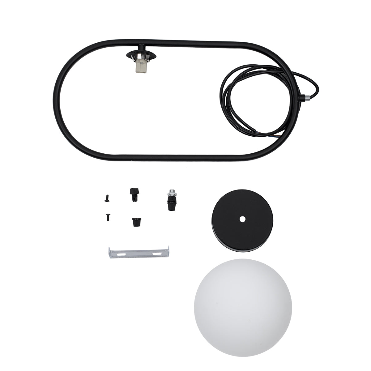 GLOBOSTAR® HAMBURG 00589 Μοντέρνο Κρεμαστό Φωτιστικό Οροφής με Ντουί 1 x G9 AC 220-240V IP20 - Μαύρο & Λευκό - Μ20 x Π15 x Υ40cm - ledmania.gr