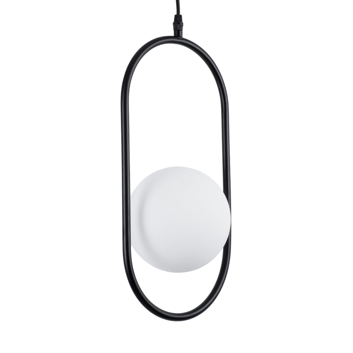 GLOBOSTAR® HAMBURG 00589 Μοντέρνο Κρεμαστό Φωτιστικό Οροφής με Ντουί 1 x G9 AC 220-240V IP20 - Μαύρο & Λευκό - Μ20 x Π15 x Υ40cm - ledmania.gr