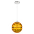 GLOBOSTAR® SPALDING NBA 00645 Παιδικό Κρεμαστό Φωτιστικό Οροφής με Ντουί 1 x E27 AC 220-240V IP20 - Πορτοκαλί & Μαύρο - Μ18 x Π18 x Υ18cm - ledmania.gr