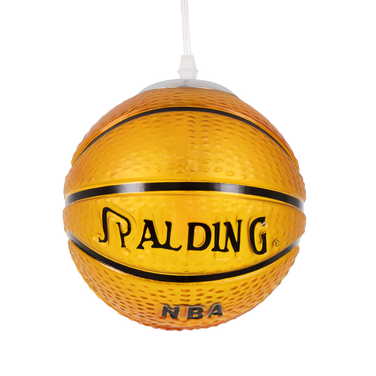 GLOBOSTAR® SPALDING NBA 00645 Παιδικό Κρεμαστό Φωτιστικό Οροφής με Ντουί 1 x E27 AC 220-240V IP20 - Πορτοκαλί & Μαύρο - Μ18 x Π18 x Υ18cm - ledmania.gr
