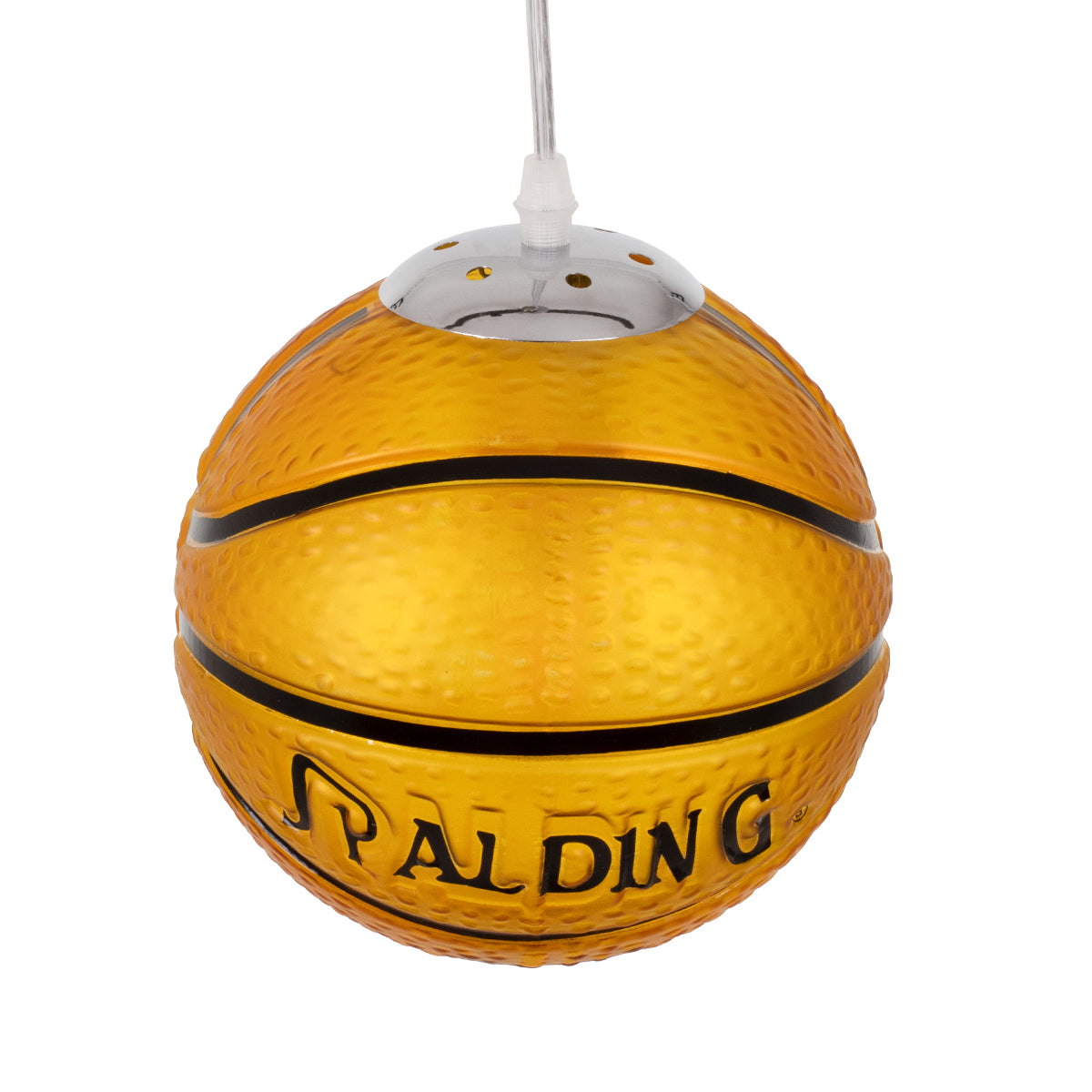 GLOBOSTAR® SPALDING NBA 00645 Παιδικό Κρεμαστό Φωτιστικό Οροφής με Ντουί 1 x E27 AC 220-240V IP20 - Πορτοκαλί & Μαύρο - Μ18 x Π18 x Υ18cm - ledmania.gr