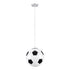 GLOBOSTAR® FOOTBALL 00647 Παιδικό Κρεμαστό Φωτιστικό Οροφής με Ντουί 1 x E27 AC 220-240V IP20 - Λευκό & Μαύρο - Μ25 x Π25 x Υ25cm - ledmania.gr