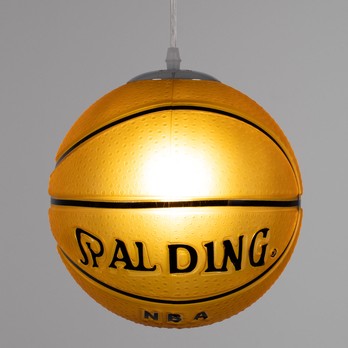 GLOBOSTAR® SPALDING NBA 00649 Παιδικό Κρεμαστό Φωτιστικό Οροφής με Ντουί 1 x E27 AC 220-240V IP20 - Πορτοκαλί & Μαύρο - Μ25 x Π25 x Υ25cm - ledmania.gr