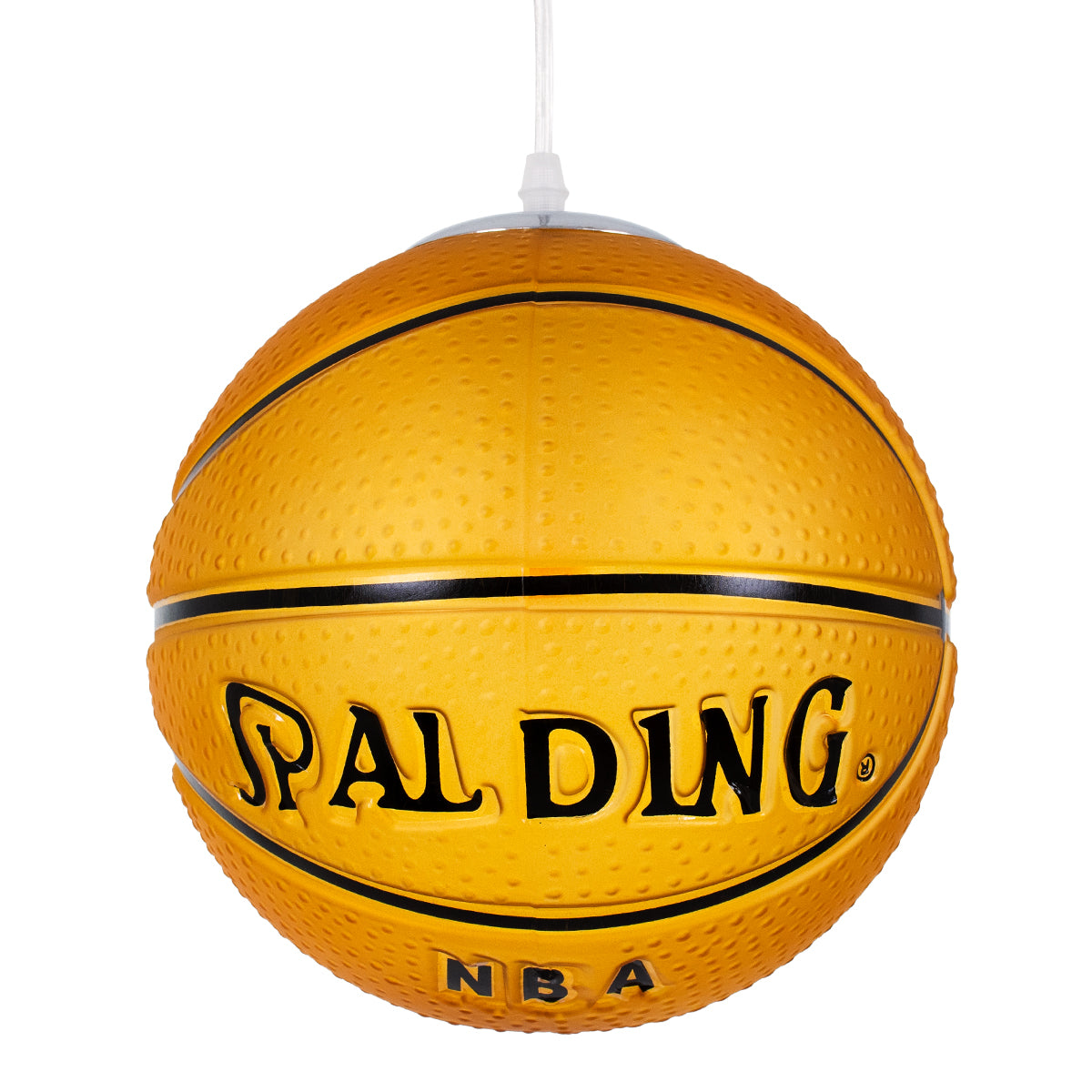 GLOBOSTAR® SPALDING NBA 00649 Παιδικό Κρεμαστό Φωτιστικό Οροφής με Ντουί 1 x E27 AC 220-240V IP20 - Πορτοκαλί & Μαύρο - Μ25 x Π25 x Υ25cm - ledmania.gr