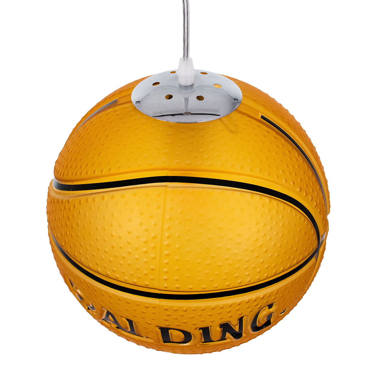 GLOBOSTAR® SPALDING NBA 00649 Παιδικό Κρεμαστό Φωτιστικό Οροφής με Ντουί 1 x E27 AC 220-240V IP20 - Πορτοκαλί & Μαύρο - Μ25 x Π25 x Υ25cm - ledmania.gr