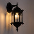 GLOBOSTAR® DARCY 00657 Vintage Φωτιστικό Τοίχου - Απλίκα με Ντουί 1 x E27 AC 220-240V IP20 - Μαύρο - Μ15.5 x Π15.5 x Υ34.5cm - ledmania.gr
