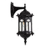 GLOBOSTAR® DARCY 00657 Vintage Φωτιστικό Τοίχου - Απλίκα με Ντουί 1 x E27 AC 220-240V IP20 - Μαύρο - Μ15.5 x Π15.5 x Υ34.5cm - ledmania.gr