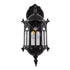 GLOBOSTAR® DARCY 00657 Vintage Φωτιστικό Τοίχου - Απλίκα με Ντουί 1 x E27 AC 220-240V IP20 - Μαύρο - Μ15.5 x Π15.5 x Υ34.5cm - ledmania.gr