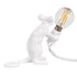 GloboStar® MOUSE 00679 Μοντέρνο Επιτραπέζιο Φωτιστικό Πορτατίφ Λαμπατέρ Μονόφωτο με Ντουί 1 x E12 AC 230V Λευκό Πλαστικό Μ12 x Π4 x Υ10cm - ledmania.gr