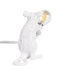 GloboStar® MOUSE 00679 Μοντέρνο Επιτραπέζιο Φωτιστικό Πορτατίφ Λαμπατέρ Μονόφωτο με Ντουί 1 x E12 AC 230V Λευκό Πλαστικό Μ12 x Π4 x Υ10cm - ledmania.gr