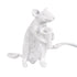 GloboStar® MOUSE 00679 Μοντέρνο Επιτραπέζιο Φωτιστικό Πορτατίφ Λαμπατέρ Μονόφωτο με Ντουί 1 x E12 AC 230V Λευκό Πλαστικό Μ12 x Π4 x Υ10cm - ledmania.gr