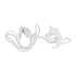 GloboStar® MOUSE 00679 Μοντέρνο Επιτραπέζιο Φωτιστικό Πορτατίφ Λαμπατέρ Μονόφωτο με Ντουί 1 x E12 AC 230V Λευκό Πλαστικό Μ12 x Π4 x Υ10cm - ledmania.gr