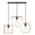 GLOBOSTAR® ELISE 00682 Μοντέρνο Κρεμαστό Φωτιστικό Οροφής με Ντουί 3 x E27 AC 220-240V IP20 - Μπεζ & Μαύρο - Μ76 x Π8 x Υ25cm - ledmania.gr