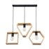 GLOBOSTAR® ELISE 00682 Μοντέρνο Κρεμαστό Φωτιστικό Οροφής με Ντουί 3 x E27 AC 220-240V IP20 - Μπεζ & Μαύρο - Μ76 x Π8 x Υ25cm - ledmania.gr