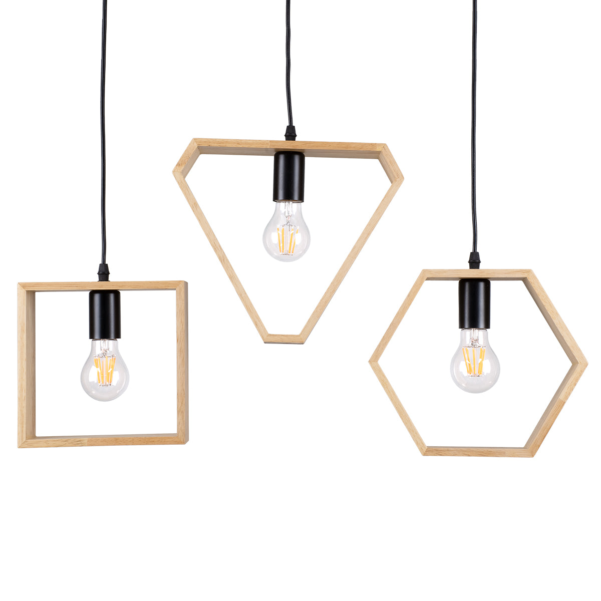 GLOBOSTAR® ELISE 00682 Μοντέρνο Κρεμαστό Φωτιστικό Οροφής με Ντουί 3 x E27 AC 220-240V IP20 - Μπεζ & Μαύρο - Μ76 x Π8 x Υ25cm - ledmania.gr