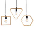 GLOBOSTAR® ELISE 00682 Μοντέρνο Κρεμαστό Φωτιστικό Οροφής με Ντουί 3 x E27 AC 220-240V IP20 - Μπεζ & Μαύρο - Μ76 x Π8 x Υ25cm - ledmania.gr