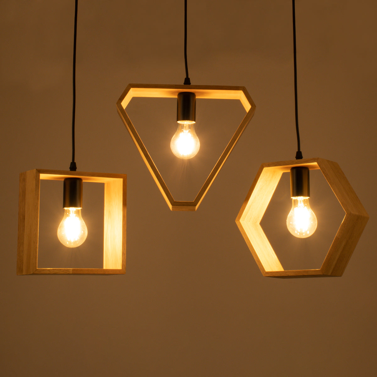 GLOBOSTAR® ELISE 00682 Μοντέρνο Κρεμαστό Φωτιστικό Οροφής με Ντουί 3 x E27 AC 220-240V IP20 - Μπεζ & Μαύρο - Μ76 x Π8 x Υ25cm - ledmania.gr