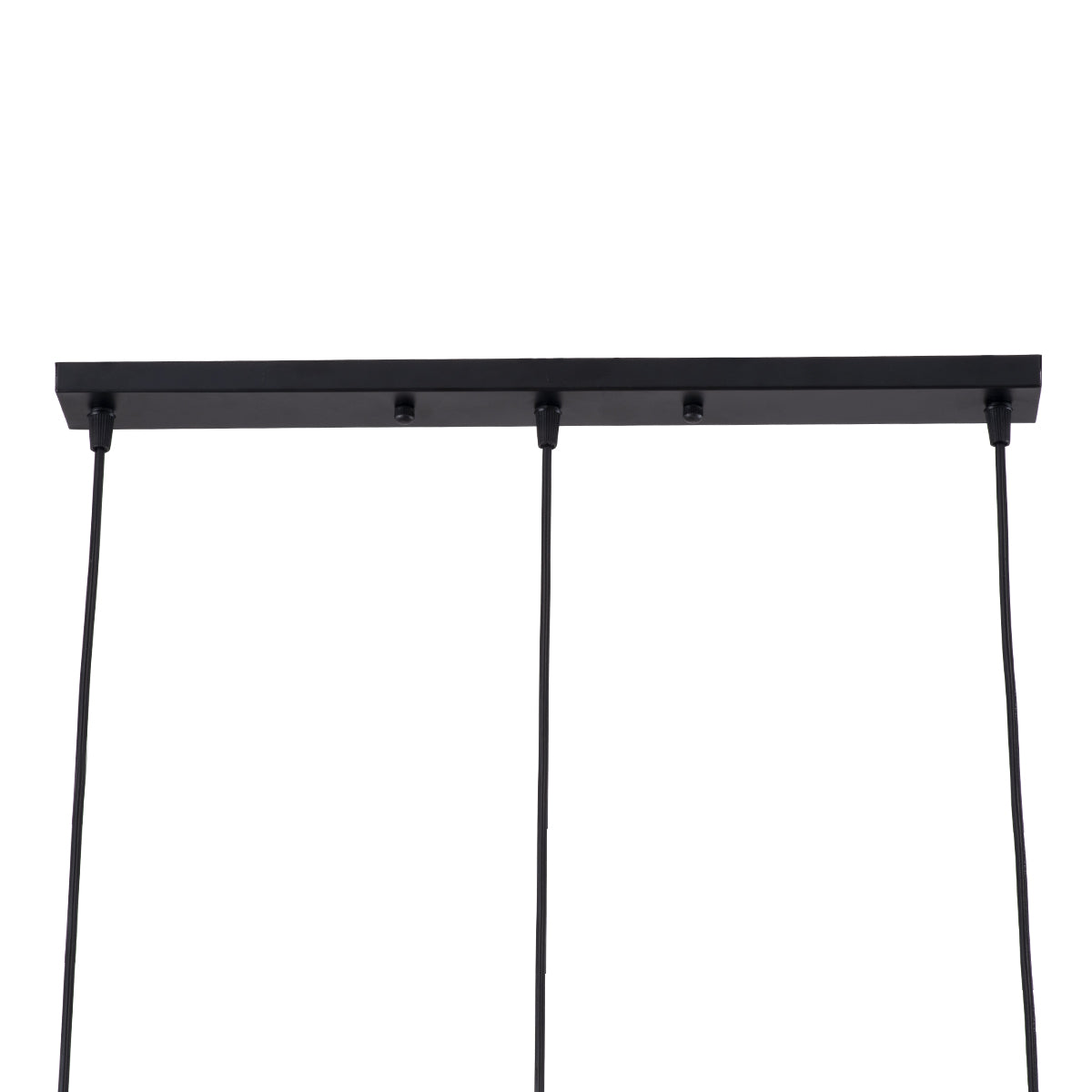 GLOBOSTAR® ELISE 00682 Μοντέρνο Κρεμαστό Φωτιστικό Οροφής με Ντουί 3 x E27 AC 220-240V IP20 - Μπεζ & Μαύρο - Μ76 x Π8 x Υ25cm - ledmania.gr