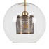 GloboStar® AVERY 00740 Μοντέρνο Κρεμαστό Φωτιστικό Μπάλα Μονόφωτο 1 x E27 IP20 Διάφανο Γυαλί με Χρυσό Μέταλλο - Μ30 x Π30 x Υ48cm - ledmania.gr
