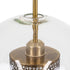 GloboStar® AVERY 00740 Μοντέρνο Κρεμαστό Φωτιστικό Μπάλα Μονόφωτο 1 x E27 IP20 Διάφανο Γυαλί με Χρυσό Μέταλλο - Μ30 x Π30 x Υ48cm - ledmania.gr