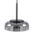 GloboStar® CHARLOTTE 00743 Μοντέρνο Κρεμαστό Φωτιστικό Καμπάνα CREE LED 5W 500lm 180° AC 85-265V IP20 Θερμό Λευκό 2700K Ασημί Γυαλί με Μαύρο Μέταλλο Μ23 x Π23 x Υ23cm - 2 Xρόνια Εγγύηση - ledmania.gr