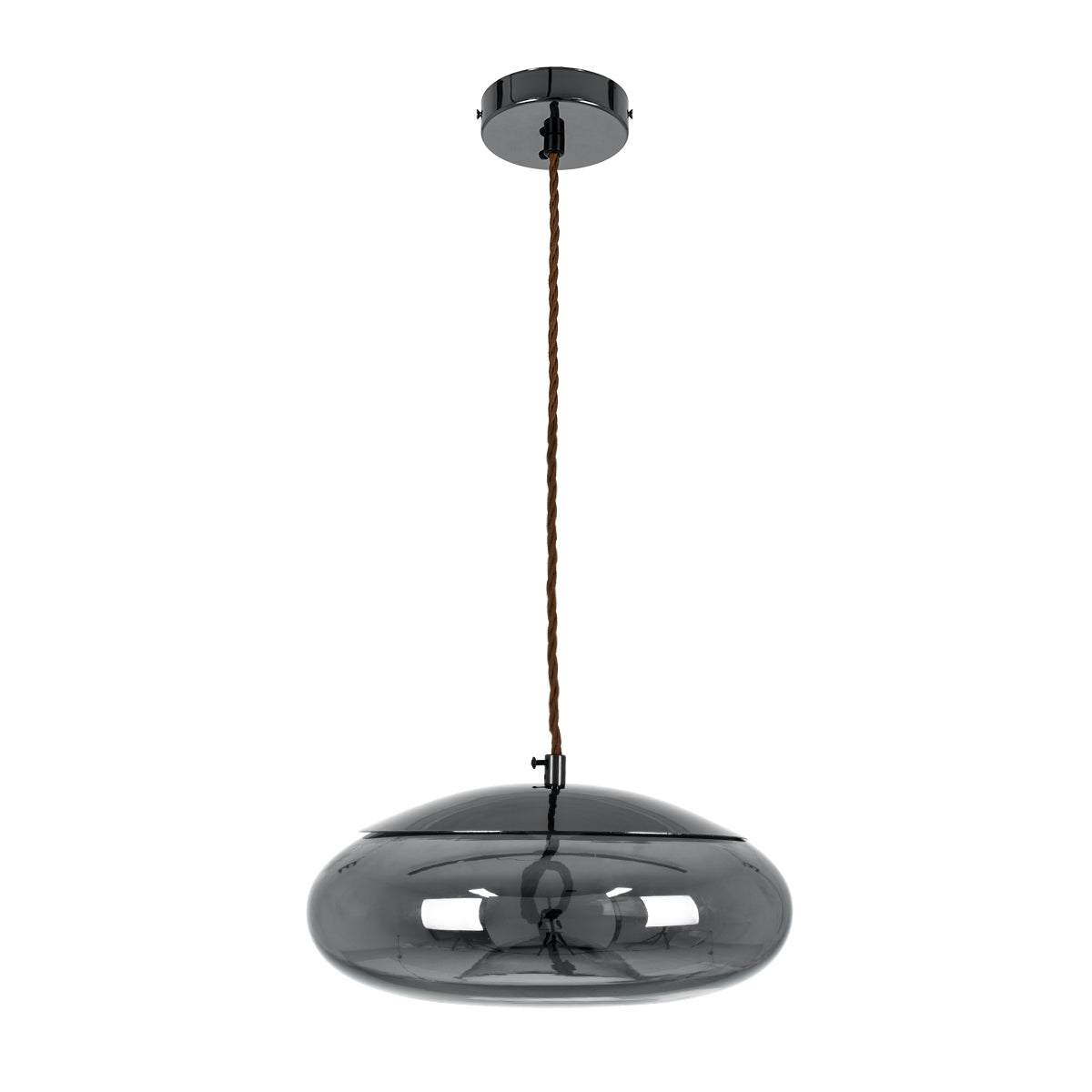 GLOBOSTAR® AXTON 00751 Μοντέρνο Κρεμαστό Φωτιστικό Οροφής LED 5W 500lm 180° AC 220-240V IP20 Θερμό Λευκό 2700K - Sanan SMD Chip - Μαύρο Φιμέ - Μ30 x Π30 x Υ15cm - 2 Xρόνια Εγγύηση - ledmania.gr