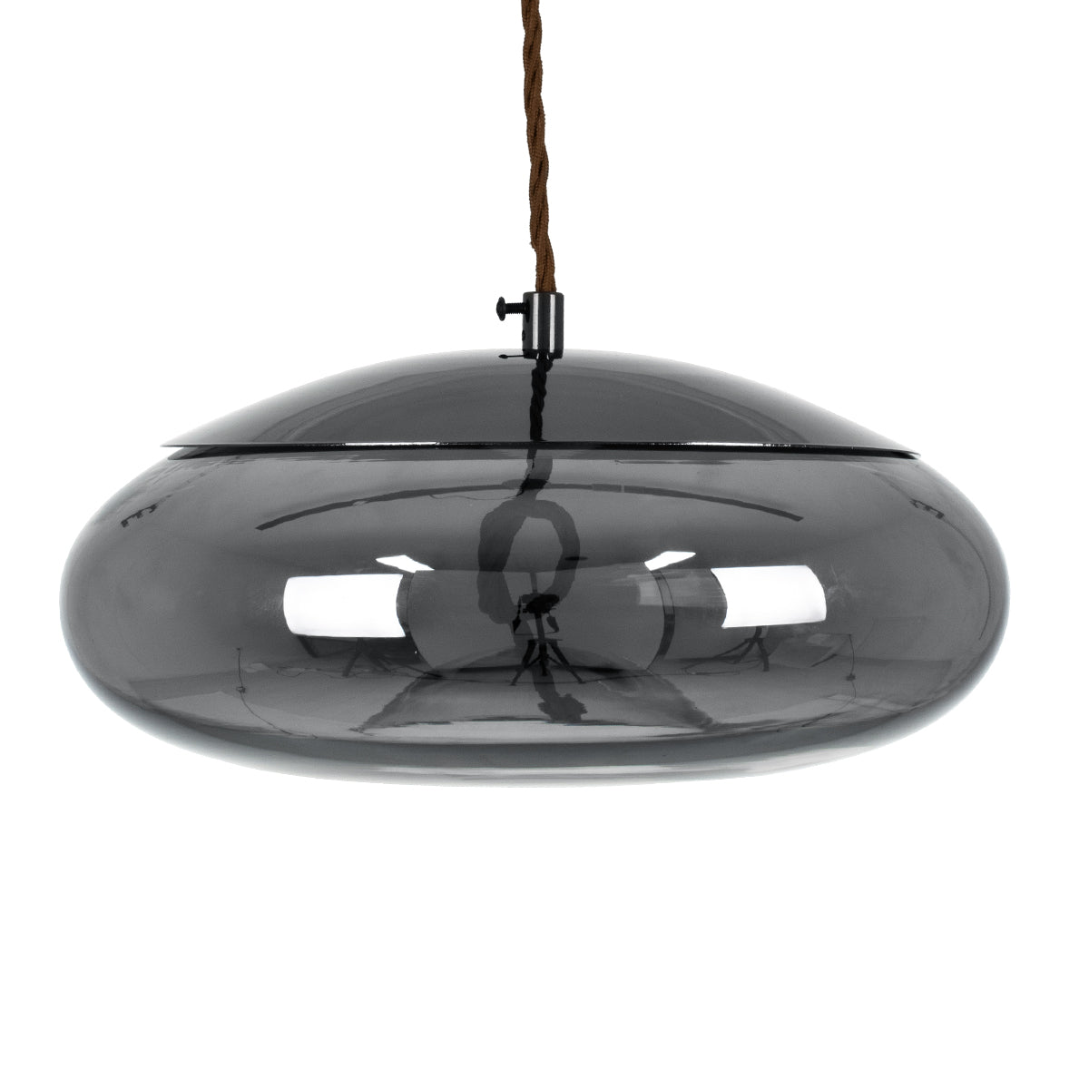 GLOBOSTAR® AXTON 00751 Μοντέρνο Κρεμαστό Φωτιστικό Οροφής LED 5W 500lm 180° AC 220-240V IP20 Θερμό Λευκό 2700K - Sanan SMD Chip - Μαύρο Φιμέ - Μ30 x Π30 x Υ15cm - 2 Xρόνια Εγγύηση - ledmania.gr