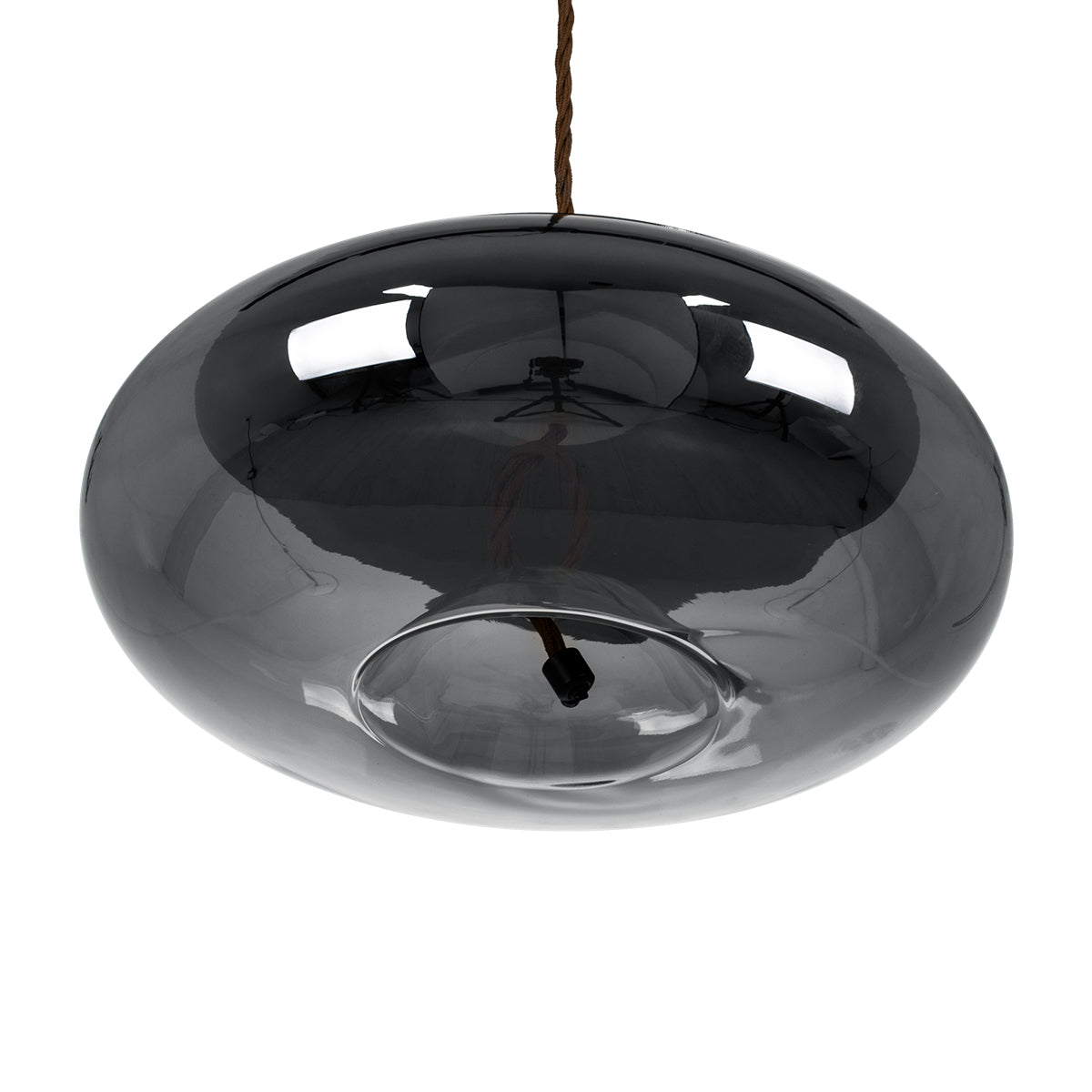 GLOBOSTAR® AXTON 00751 Μοντέρνο Κρεμαστό Φωτιστικό Οροφής LED 5W 500lm 180° AC 220-240V IP20 Θερμό Λευκό 2700K - Sanan SMD Chip - Μαύρο Φιμέ - Μ30 x Π30 x Υ15cm - 2 Xρόνια Εγγύηση - ledmania.gr
