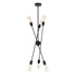 GloboStar® ZANE 00784 Μοντέρνο Φωτιστικό Οροφής Πολύφωτο Μαύρο Μεταλλικό Ράγα Φ70 x Y100cm