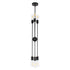 GloboStar® ZANE 00784 Μοντέρνο Φωτιστικό Οροφής Πολύφωτο Μαύρο Μεταλλικό Ράγα Φ70 x Y100cm