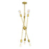GloboStar® ZANE 00786 Μοντέρνο Φωτιστικό Οροφής Πολύφωτο Χρυσό Μεταλλικό Ράγα Φ70 x Y100cm - ledmania.gr