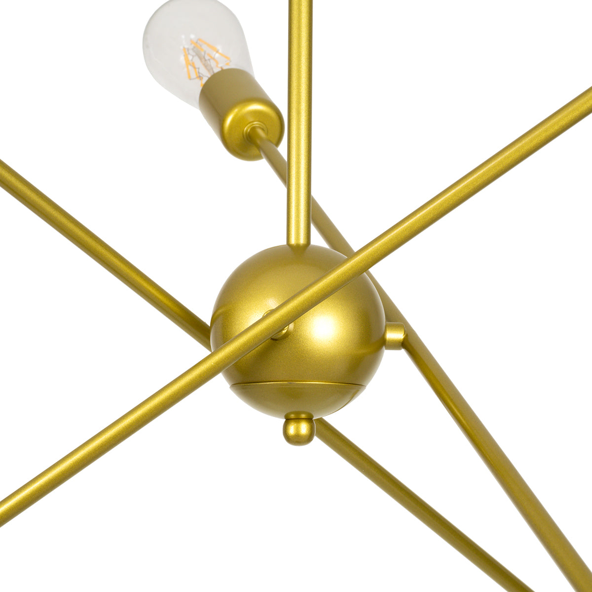 GloboStar® ZANE 00786 Μοντέρνο Φωτιστικό Οροφής Πολύφωτο Χρυσό Μεταλλικό Ράγα Φ70 x Y100cm - ledmania.gr