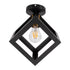 GLOBOSTAR® CUBE 00799 Μοντέρνο Φωτιστικό Οροφής με Ντουί 1 x E27 AC 220-240V IP20 - Μαύρο & Χρυσό - Μ25 x Π25 x Υ25cm - ledmania.gr