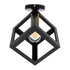 GLOBOSTAR® CUBE 00799 Μοντέρνο Φωτιστικό Οροφής με Ντουί 1 x E27 AC 220-240V IP20 - Μαύρο & Χρυσό - Μ25 x Π25 x Υ25cm - ledmania.gr