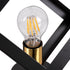 GLOBOSTAR® CUBE 00799 Μοντέρνο Φωτιστικό Οροφής με Ντουί 1 x E27 AC 220-240V IP20 - Μαύρο & Χρυσό - Μ25 x Π25 x Υ25cm - ledmania.gr