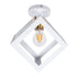 GLOBOSTAR® CUBE 00800 Μοντέρνο Φωτιστικό Οροφής με Ντουί 1 x E27 AC 220-240V IP20 - Λευκό & Χρυσό - Μ25 x Π25 x Υ25cm - ledmania.gr